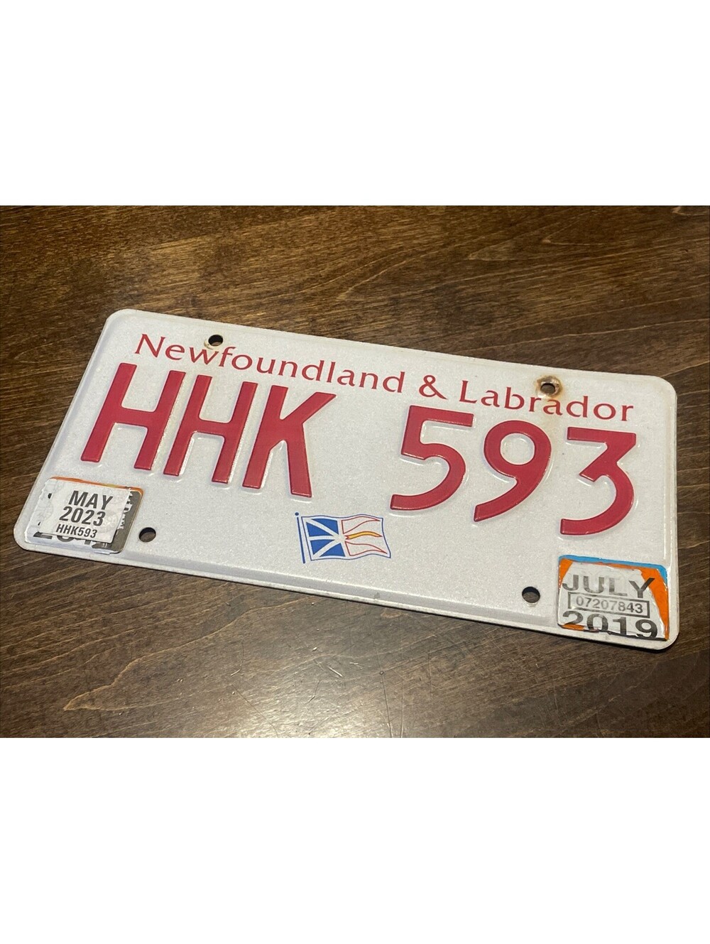 Newfoundland License Plate (Expired) Labrador Canada Picture Plant 2023 HHK 593